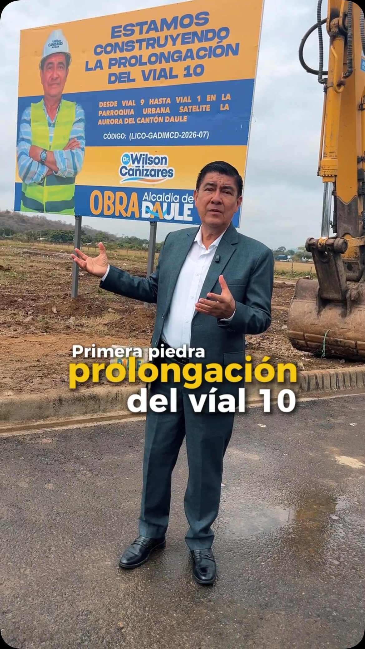 Arranca ampliación del Vial 10 en Daule para unir viales 1 y 9