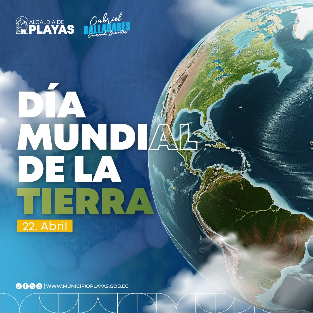 Alcaldía de Playas recuerda el Día Mundial de la Tierra con llamado a cuidar el entorno
