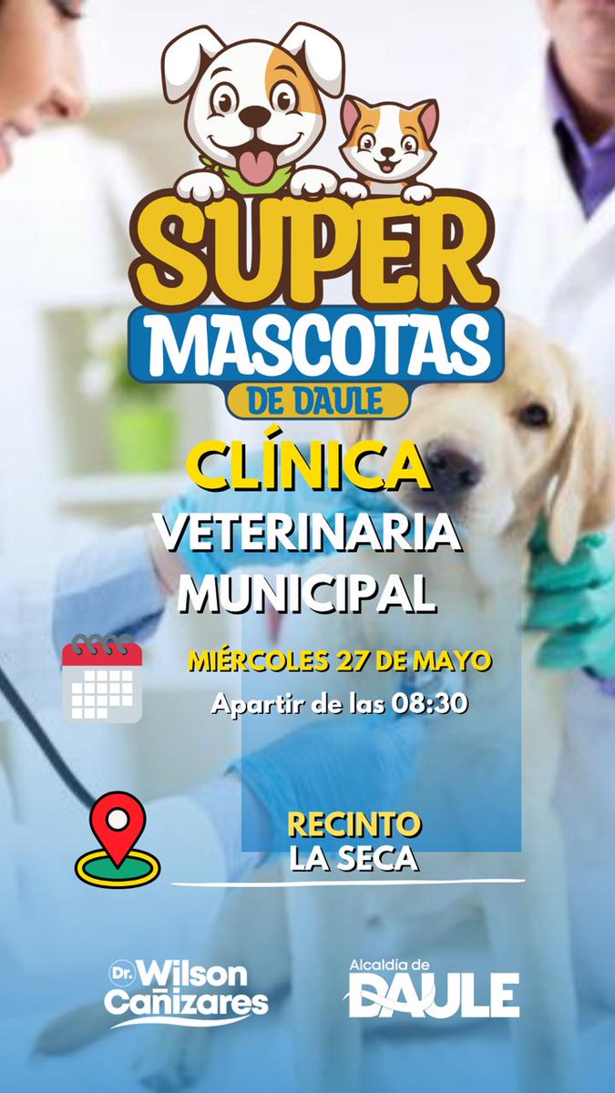 Clínicas móviles del Municipio recorren Daule con atención médica y veterinaria gratuita