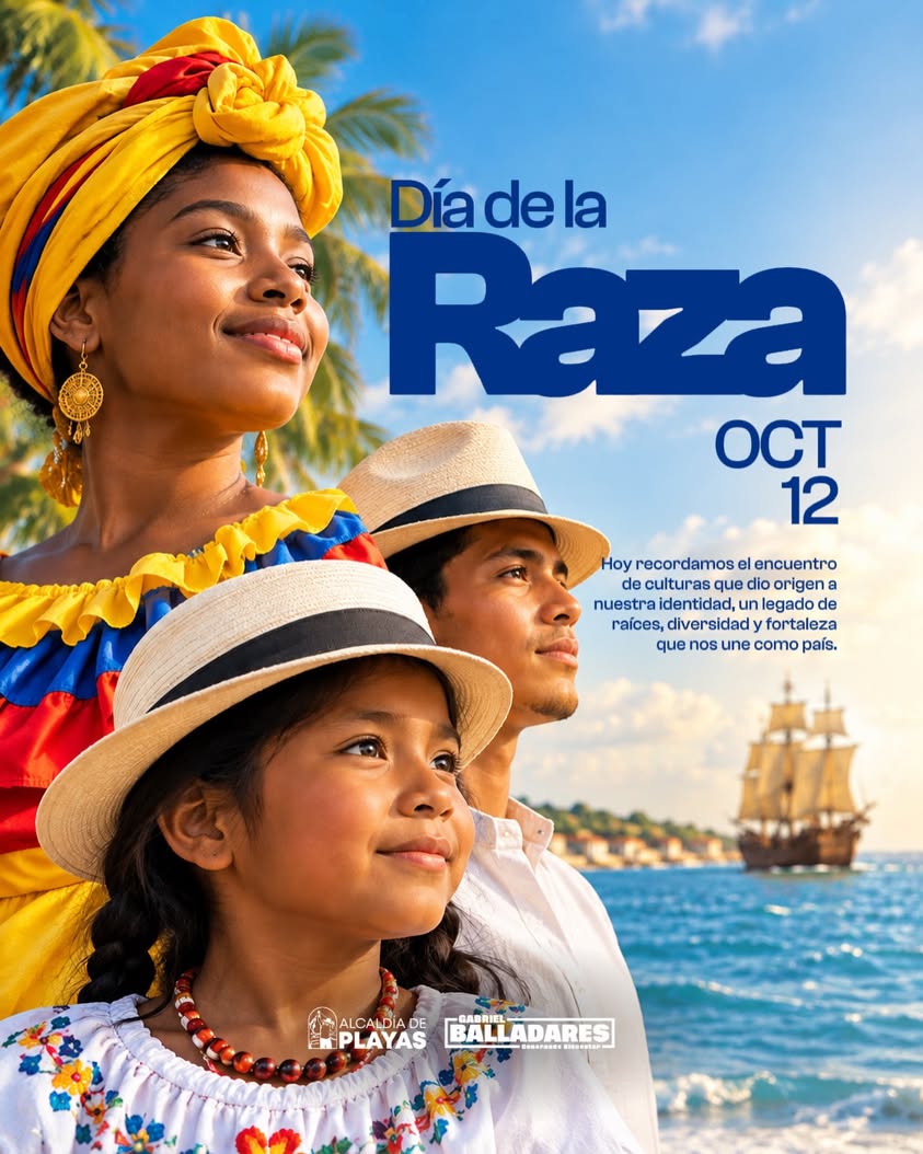 Playas celebra el Día de la Raza con enfoque en identidad y tradiciones locales
