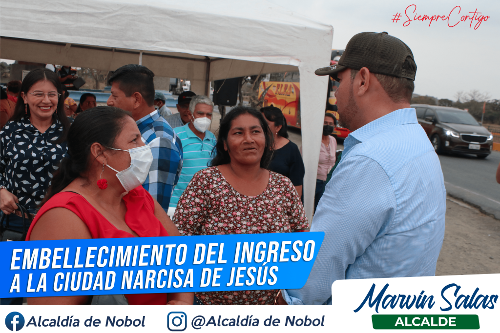 Alcaldía de Nobol inauguró obra de iluminación y paisajismo en entrada principal