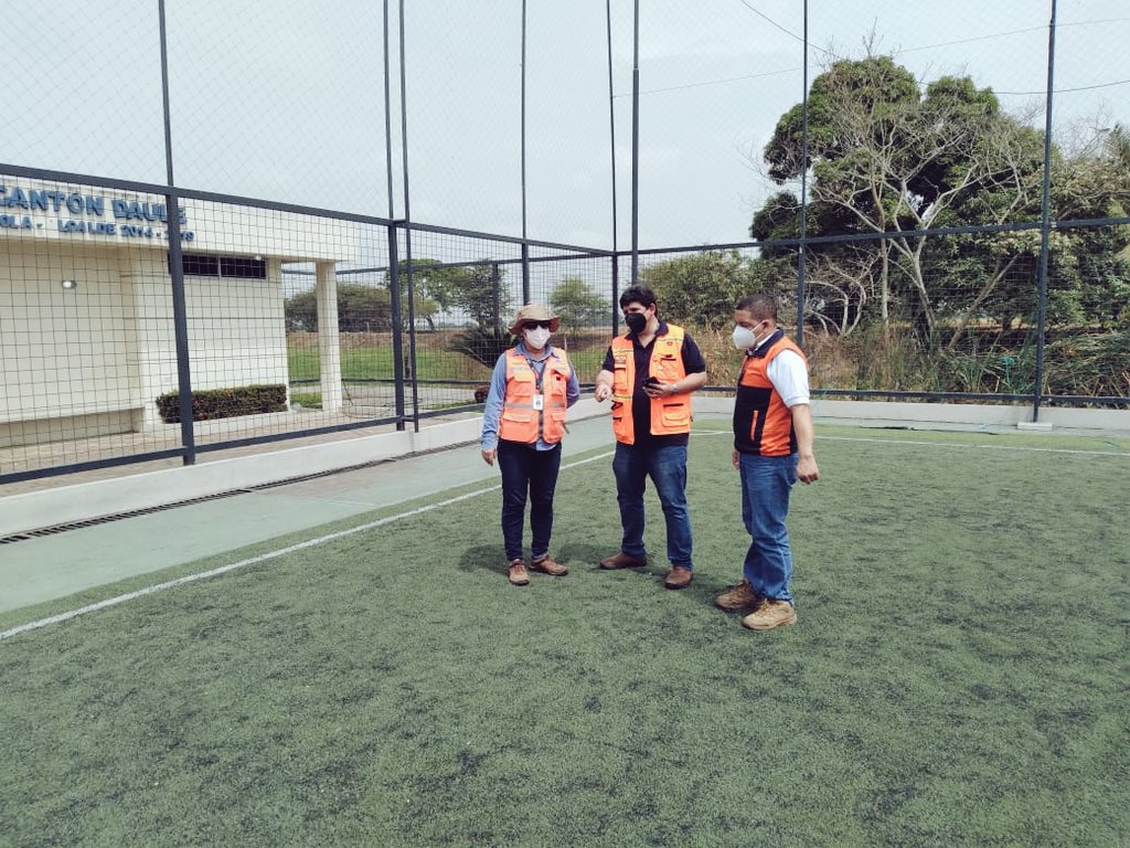 Riesgos verifica infraestructuras para campamentos temporales en Daule