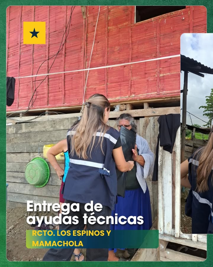 Plásticos y zinc para techos llegan a Los Espinos y Mamachola