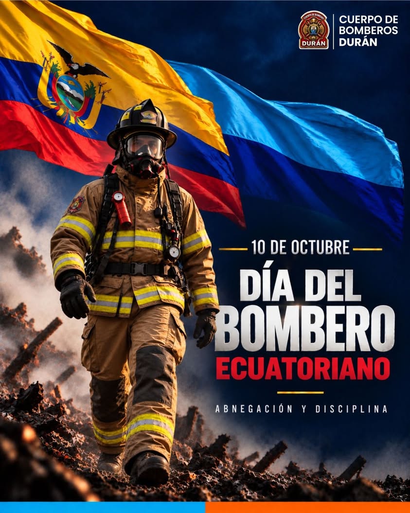 Cuerpo de Bomberos de Durán rinde homenaje al Bombero Ecuatoriano este 10 de octubre