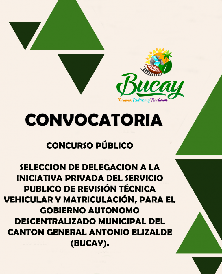 Bucay lanza concurso público para revisión técnica vehicular