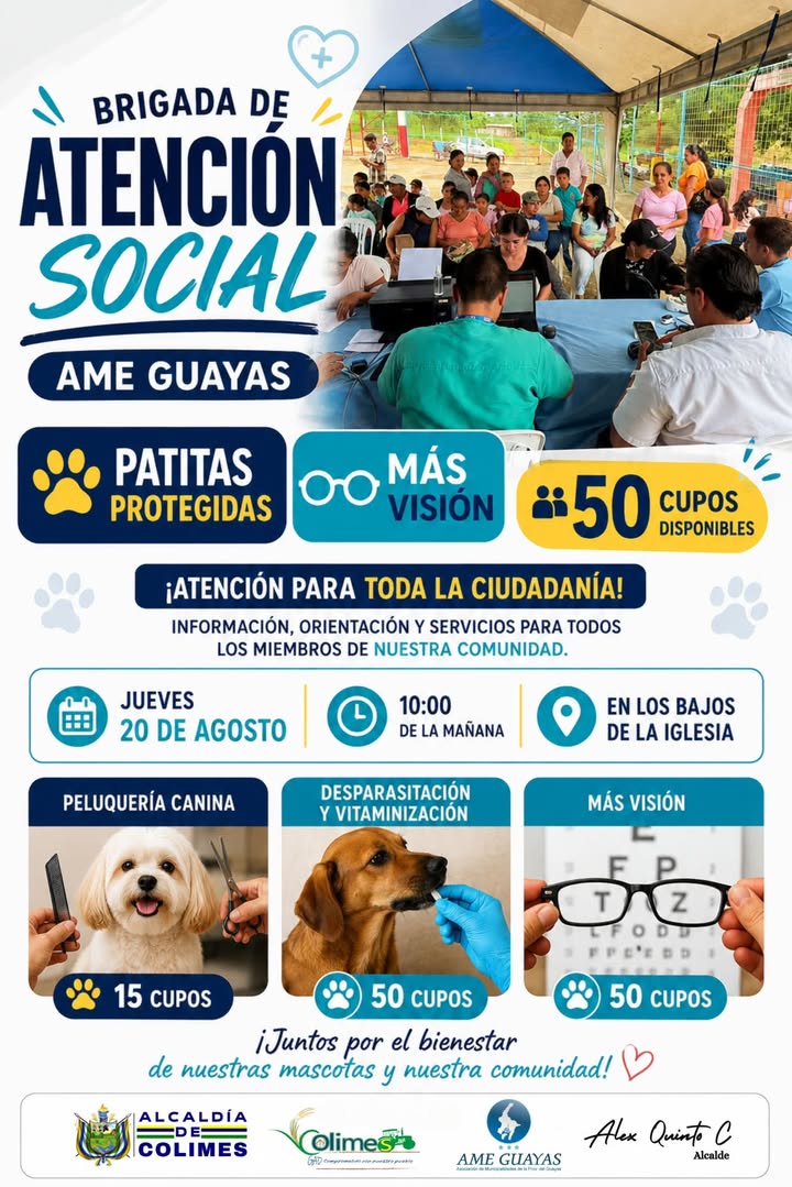 Jornada social gratuita en Colimes: peluquería canina y atención visual para vecinos