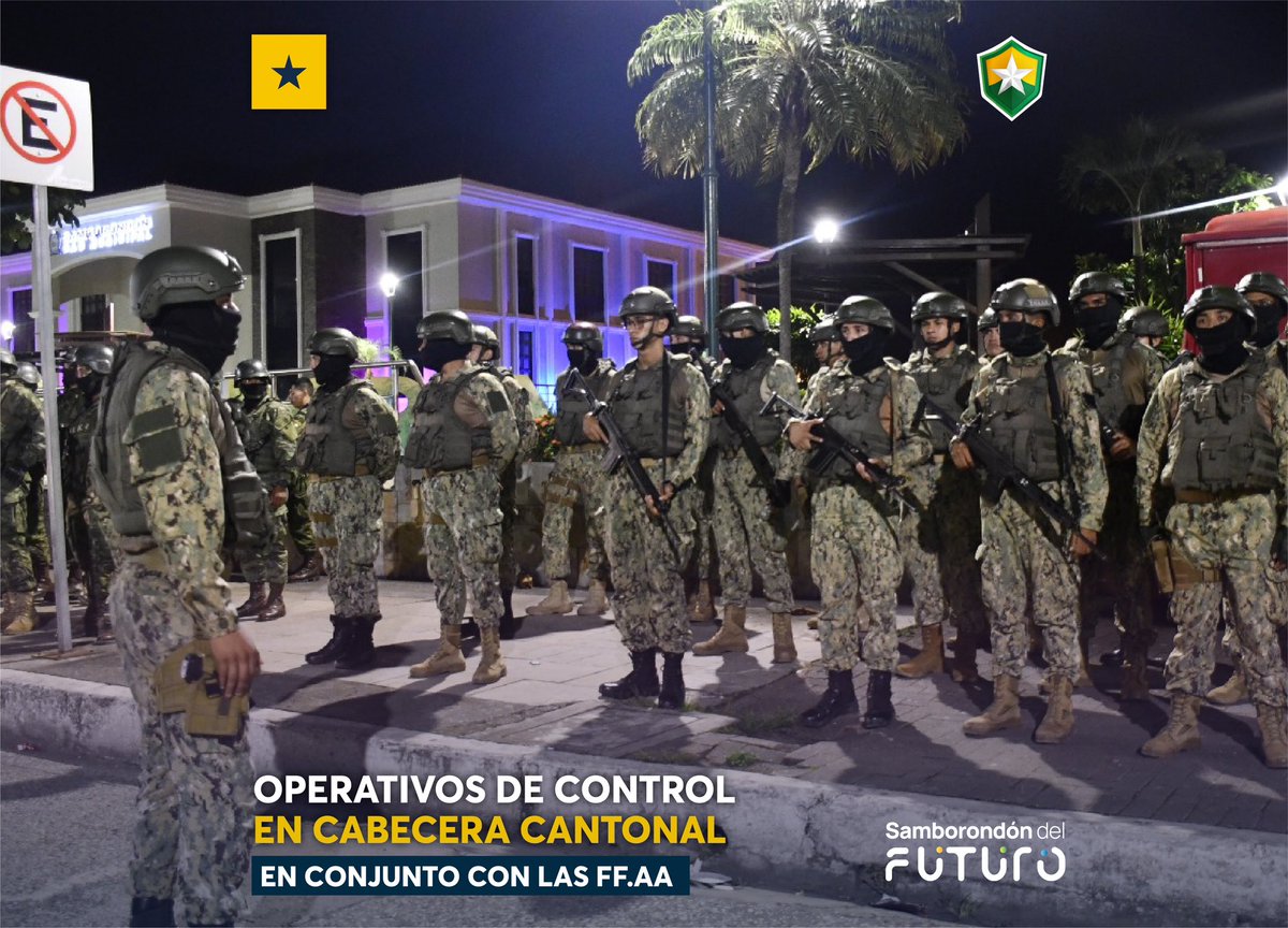 Fuerzas Armadas patrullan Cabecera Cantonal de Samborondón para asegurar tranquilidad