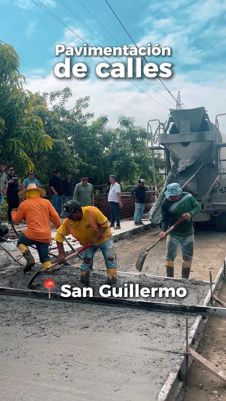 Avanzan obras de infraestructura en San Guillermo: alcantarillado y pavimentación