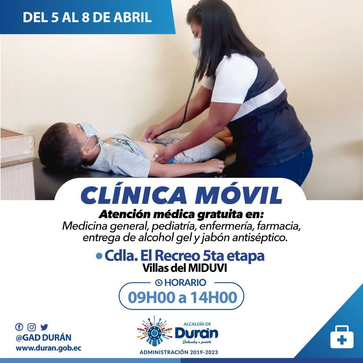 Clínica Móvil del Municipio atiende a vecinos en El Recreo 5ta Etapa