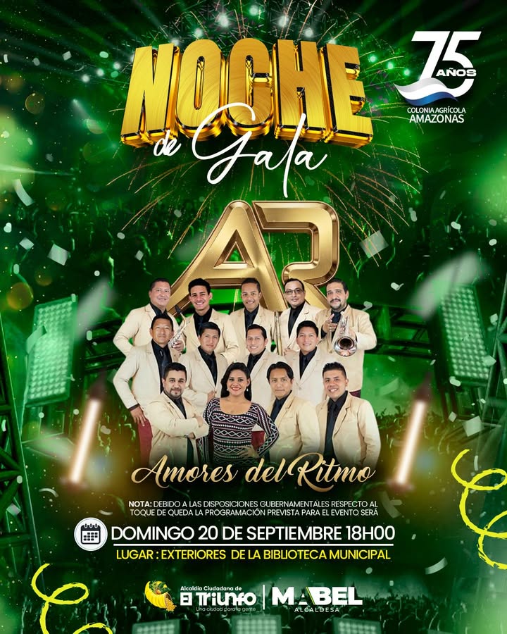 El Triunfo celebra 75 años de la Colonia Agrícola Amazonas con concierto en la Biblioteca