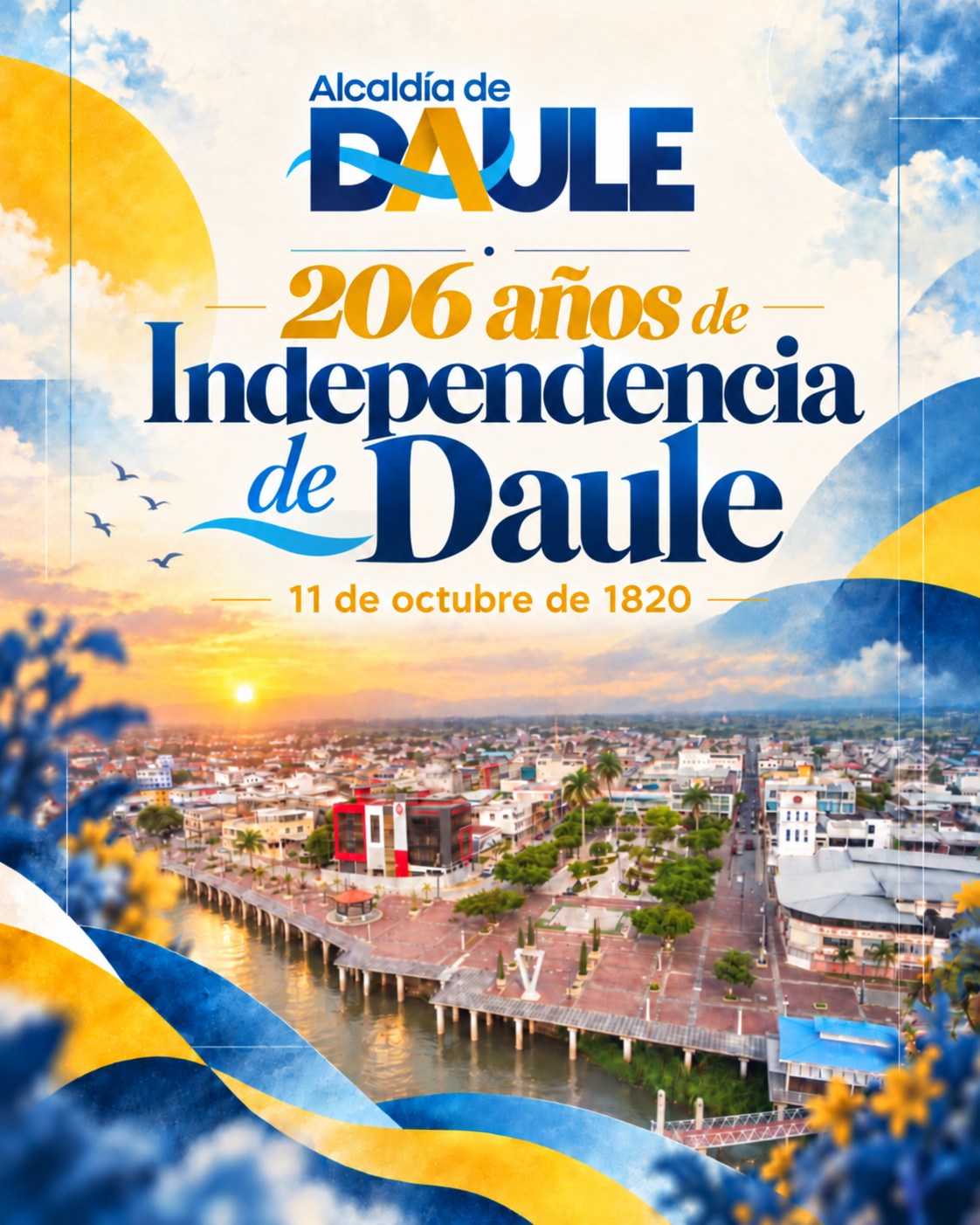 Daule celebra 206 años de independencia con orgullo y tradición