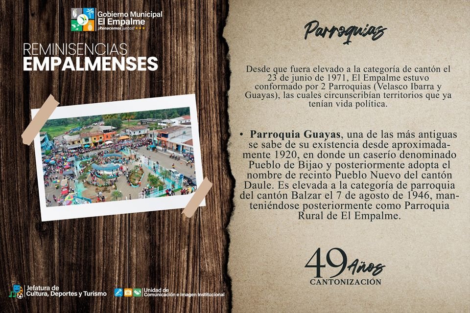 Empalme recuerda a Guayas en el 49 aniversario de su cantonización