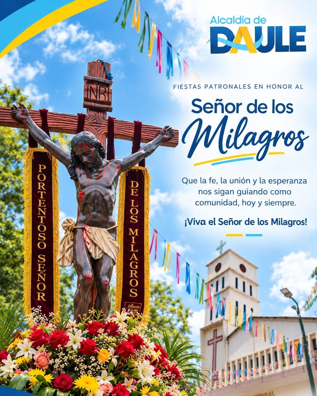 Daule celebra con fe las Fiestas Patronales del Señor de los Milagros