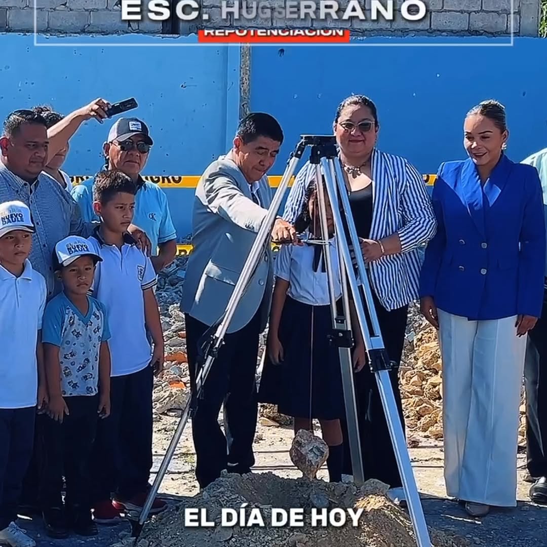 Primera piedra para repotenciar Unidad Educativa Hugo Serrano en Daule